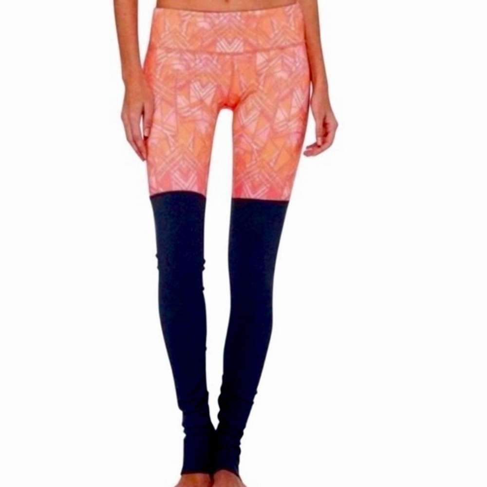 Alo Yoga Goddess Glowstick Guava Indio Grey Active Leggings Pants Women's S